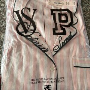 Victoria's Secret Pink and White Striped pj Set